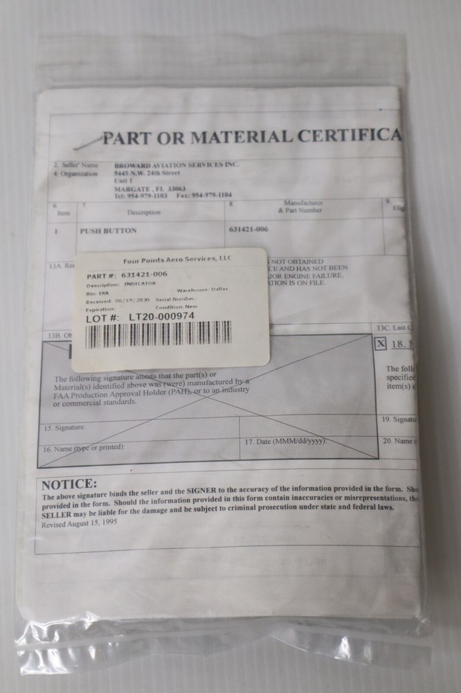 STACO 631421-006 Pushbutton Switch