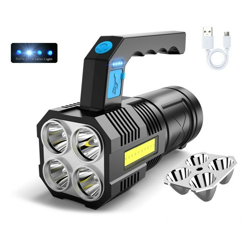 Super Bright 99000000LM LED Torch Tactical Flashlight USB Rechargeable Lantern
