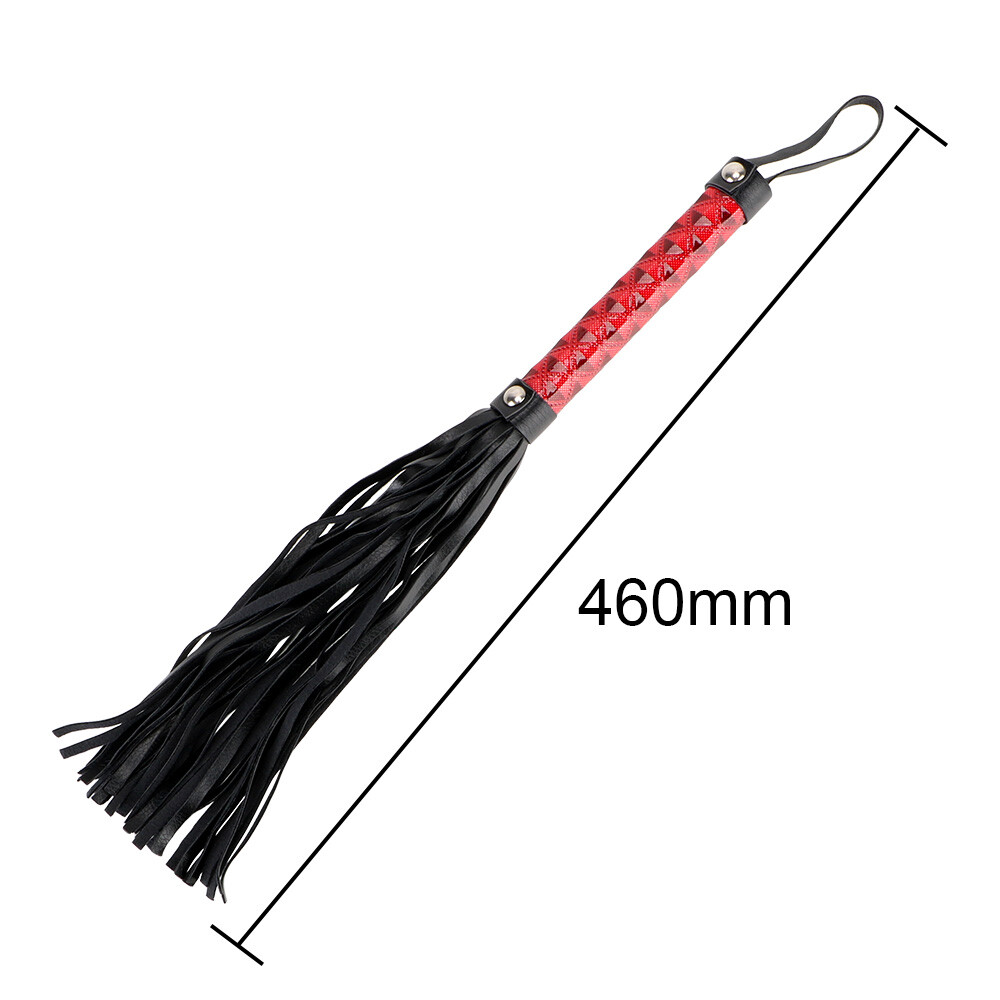 PU Leather Horse Riding Whip Handle Spanking Flogger Crops For Couples Roleplay