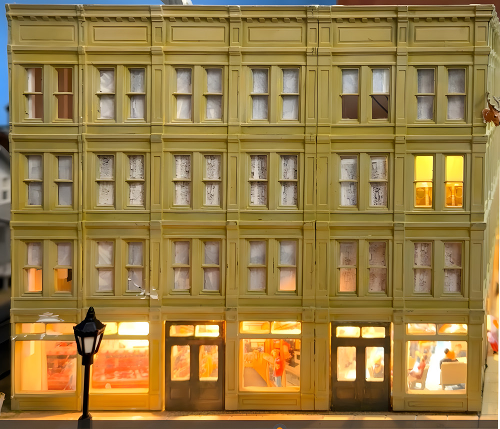 "HO Scale" Building Background Flat / 2D "Moose Bldg 01-4"  Backdrop Railroad.