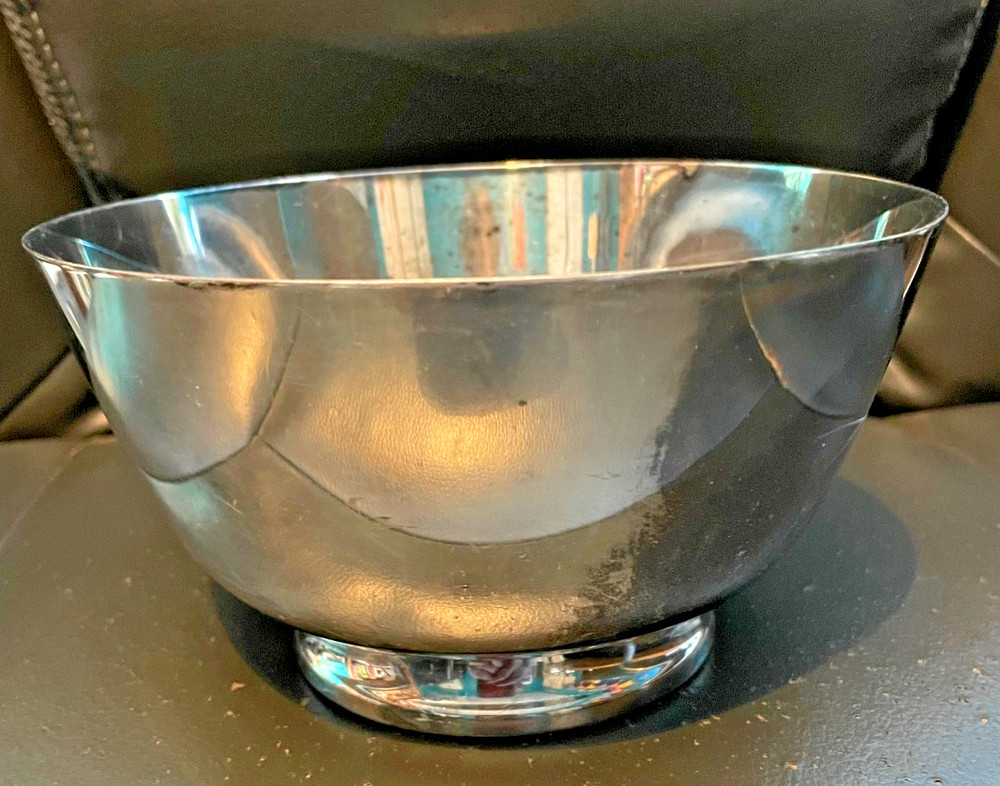 Reed & Barton Jamestown 184 Silverplate Footed Bowl 6.75" Heavyweight Vintage