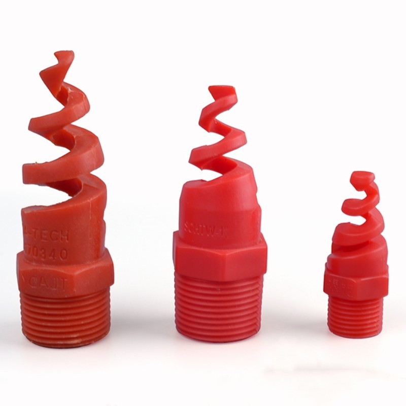 Spiral Cone Atomization Nozzle, 3/8 PP Sprinkler , 10Pcs Red