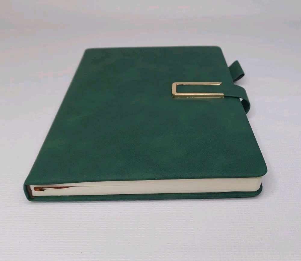 Lined Notebook Circle The Date Green Puffy Lined Journal Magnetic Closure