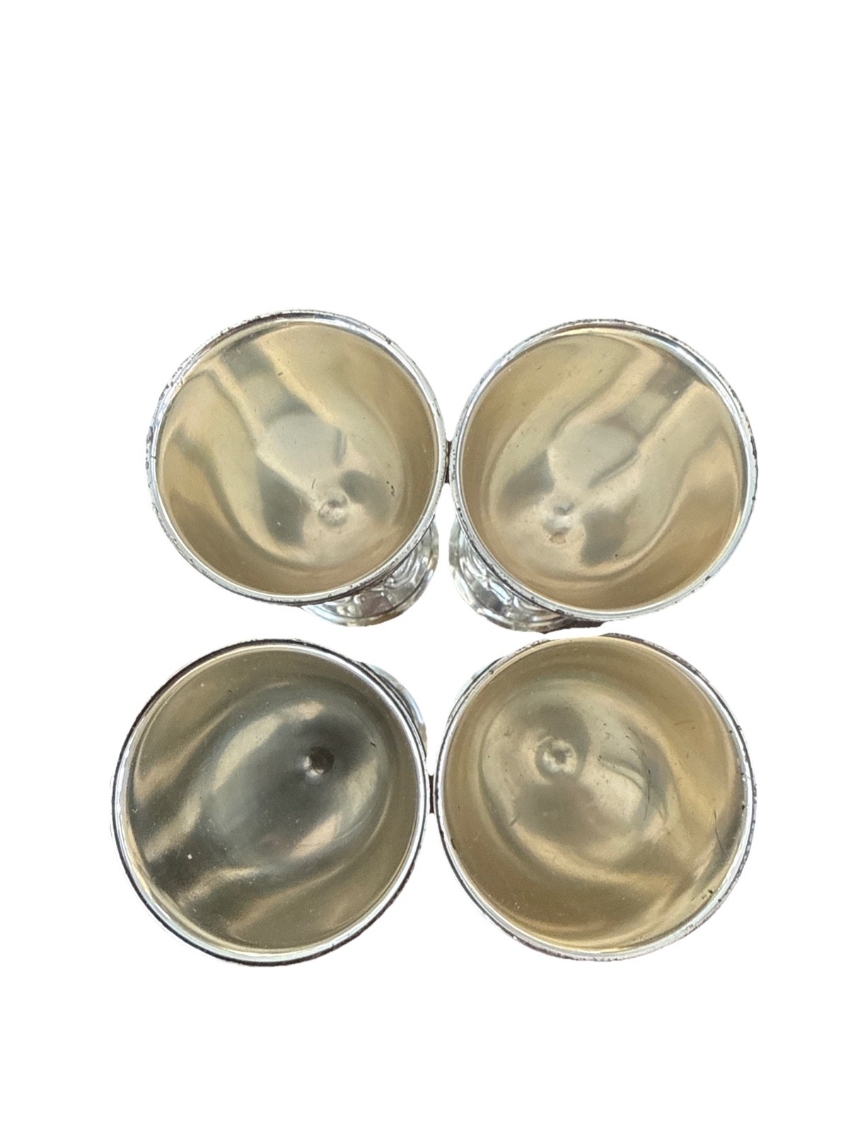 Corbell & Co. Mini Goblet Set of 4 Silver Plated Japan Barouque Design