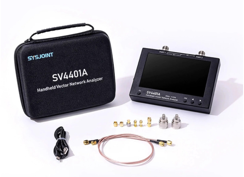 SV4401A 50KHz-4.4GHz VNA Vector Network Analyzer 100DB Dynamic 7 Inch Touch LCD