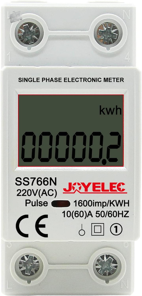 Three Phase Digital Electric Power Meter LCD Consumption Meter 100A DIN Met