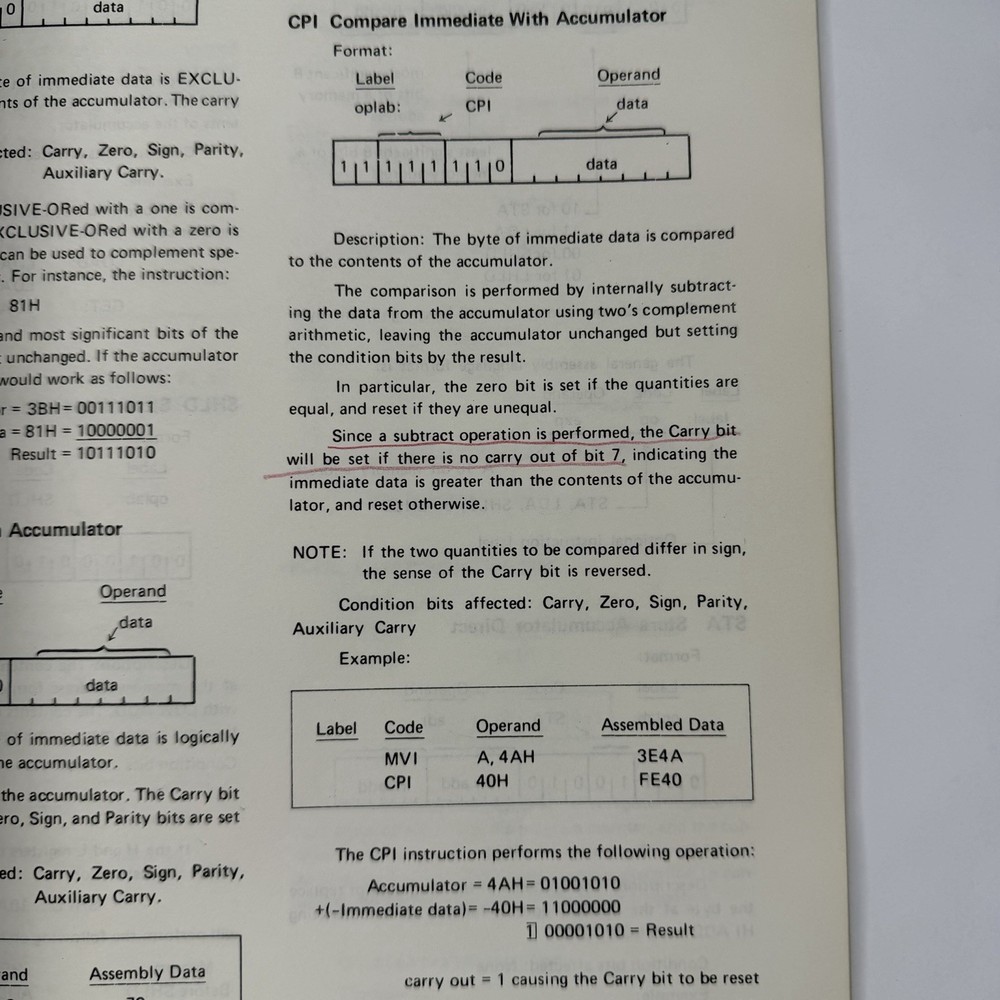 Vintage 1976 Intel 8080 Assembly Language Programming Manual Rev. C RARE