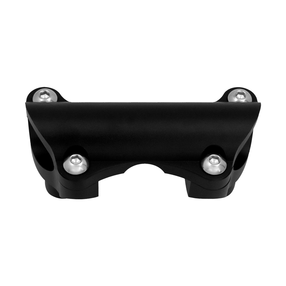 Black 1.25" Handlebar Riser Tip Clamp Kit 2" Large Fit For Harley
