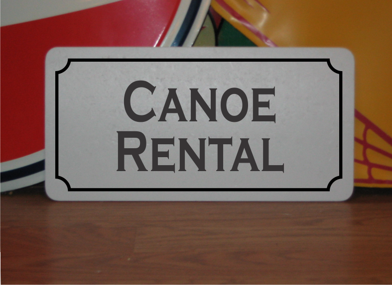 Canoe Rental Metal Sign