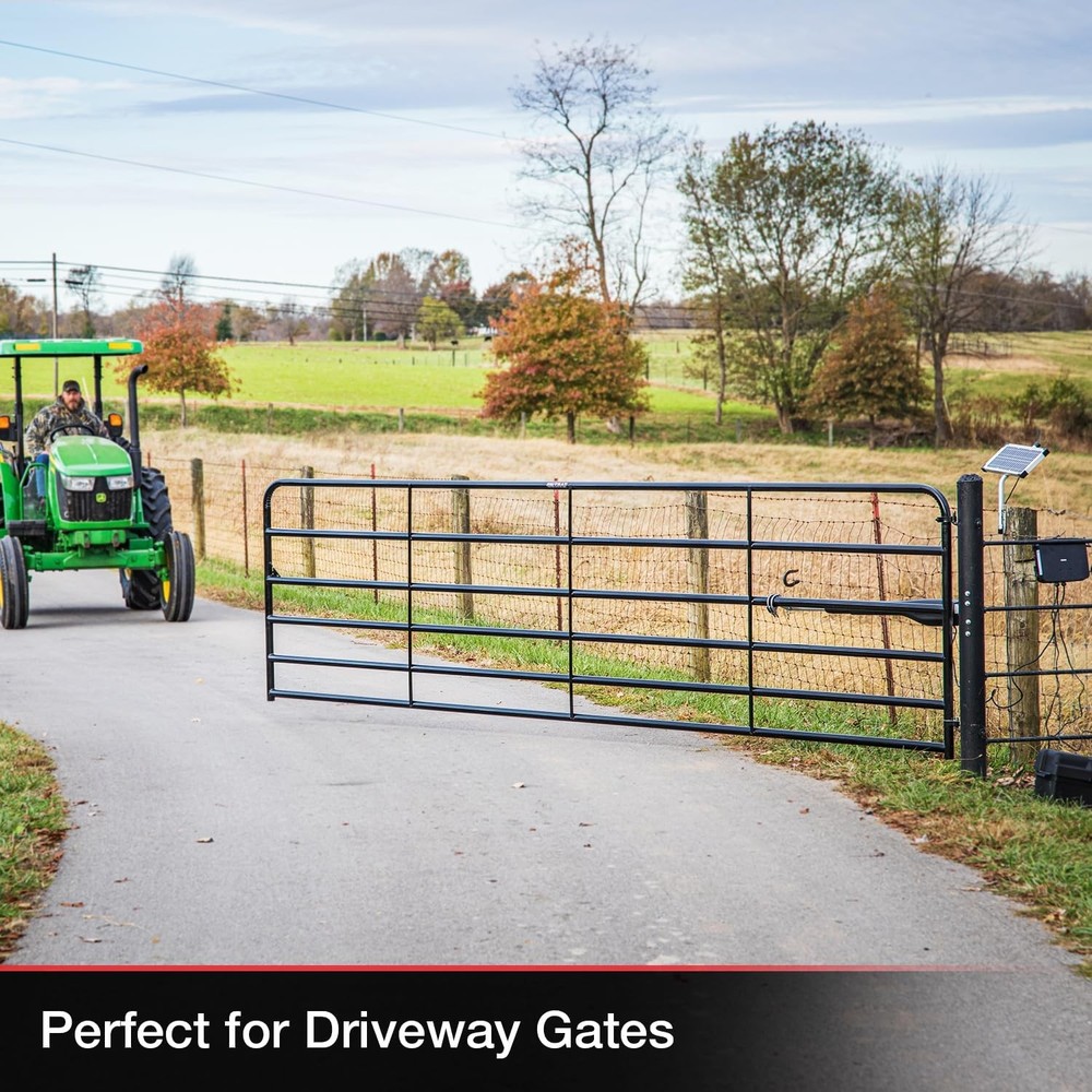 Mighty Mule MM371W Automatic Gate Opener, Smart and Solar Single, Black