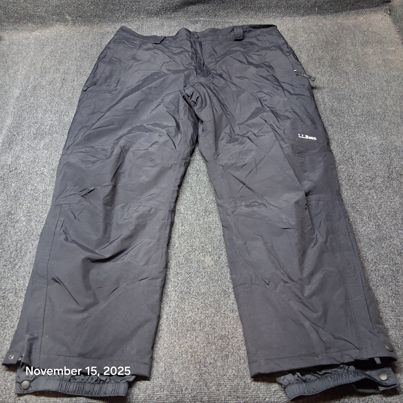 LL Bean Wildcat Insulated Ski Snow Pants Men Size XXL 2XL Black 251912
