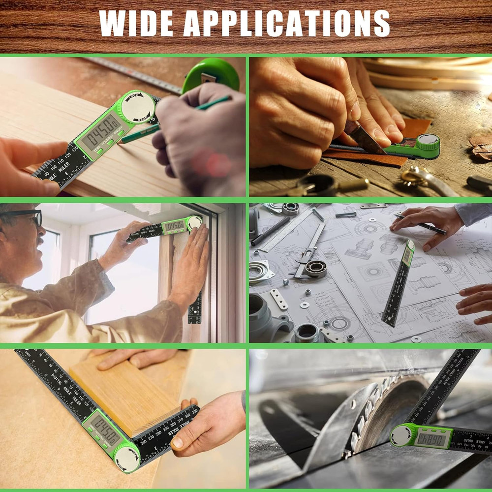 Angle Finder Protractor, 2-in-1 Miter Saw Protractor, 7 Inch/200mm ABS Angle ...