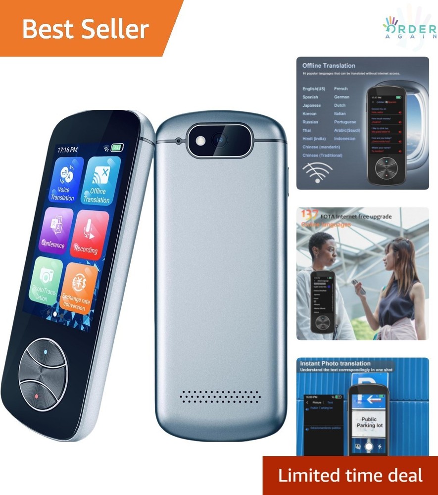 Language Translator Device Offline No WiFi Needed 137+ Languages Travel