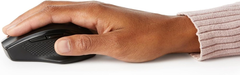 Amazon Basics Ergonomic 2.4 Ghz Wireless Optical PC Mouse DPI Adjustable Black($