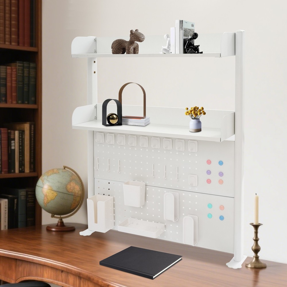 Tabletop Pegboard Bookshelf Clamp On Desk Organizer Multipurpose Bookshelf US