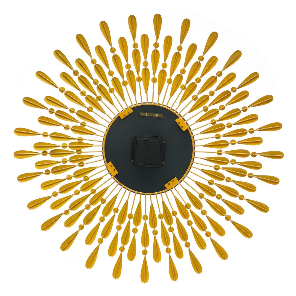 Large Wall Clock Gold Silent Wall Clock Retro Crystal Clock Wall-Mounted Decor