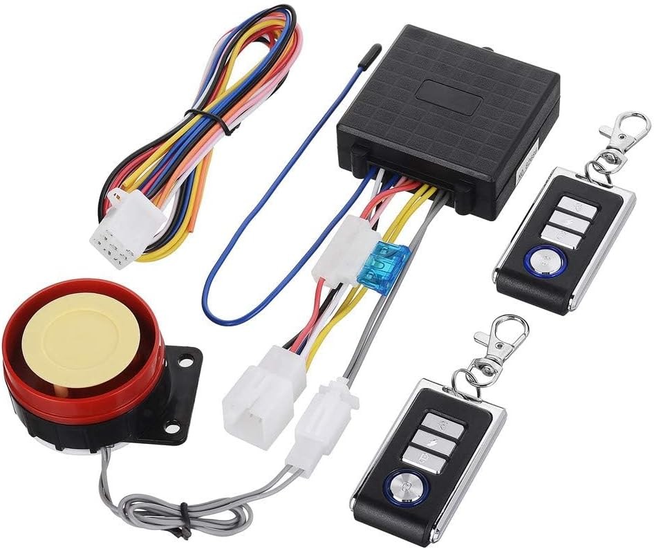 DC12V Motorcycle Anti-Theft Alarm Security System Remote Control Engine Start Bi