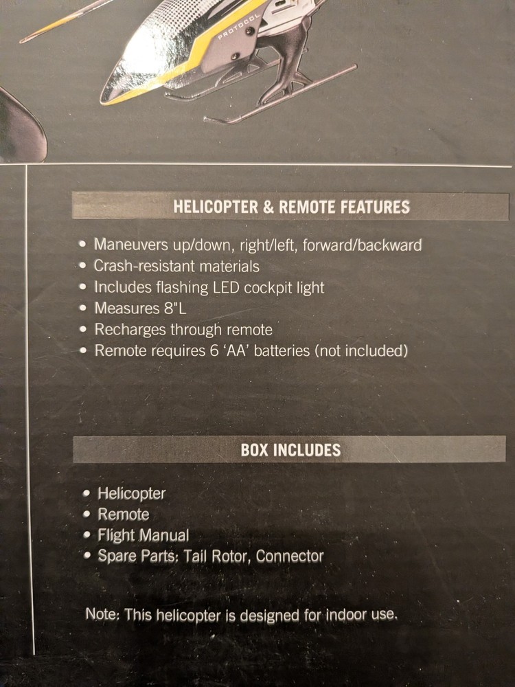 Turbohawk Protocol 3 Channel Remote Control Helicopter NIB