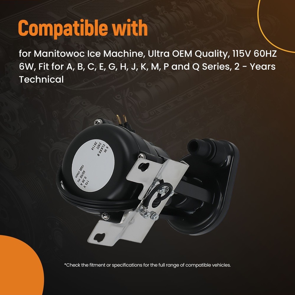 Replacement Water Pump 115V for Manitowoc Ice Machine Multiple Series 7623063