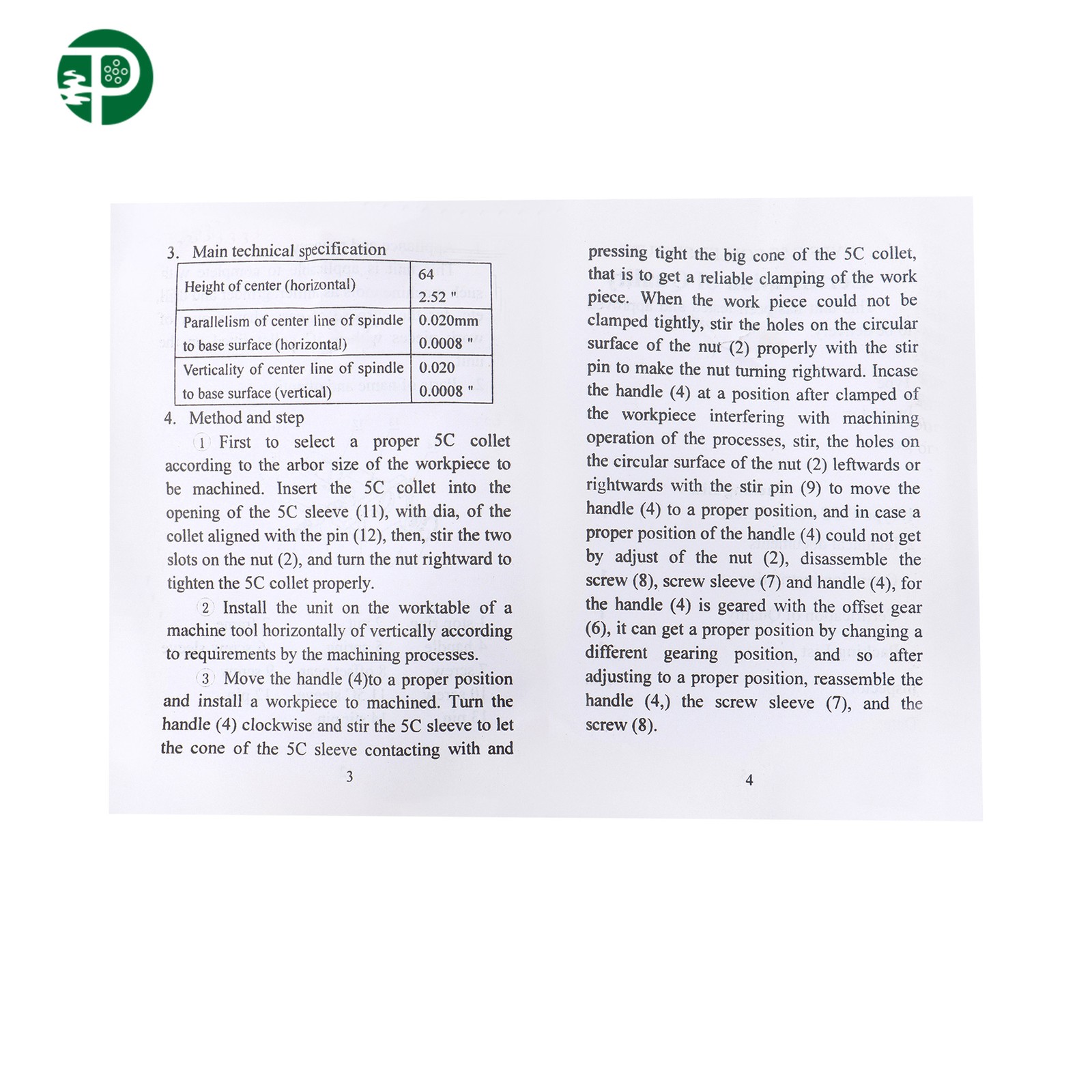 For 5C Collets 5C Horizontal-Vertical Angle Collet Fixture Lathe Grinding