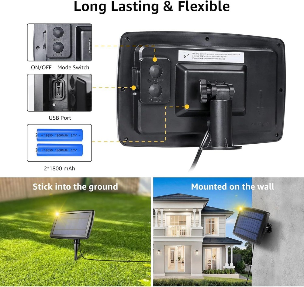 Solar String Lights -50~200Ft LED Outdoor String Lights -Shatterproof,Waterproof