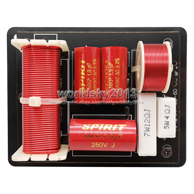 2pcs SP60 2 Way 2 Unit Speaker Frequency Divider Crossover Filters Junction Box
