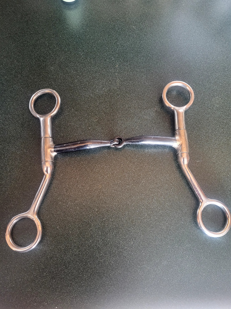 Shanked Smooth Snaffle Bit Sweet Iron Mouth 6.5" Cheeks