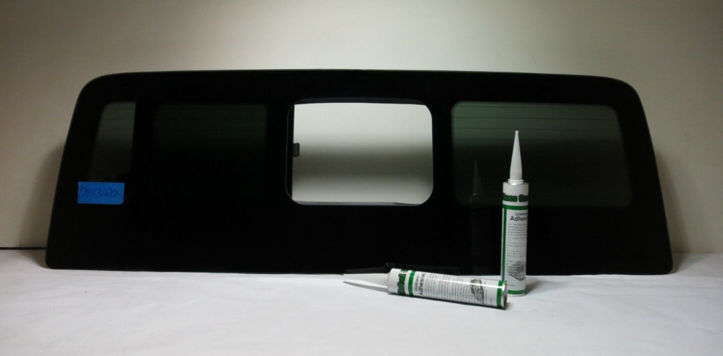 Fits 2020-2026 Jeep Gladiator Manual Back Sliding Glass Window w/Heat + 2 Glues