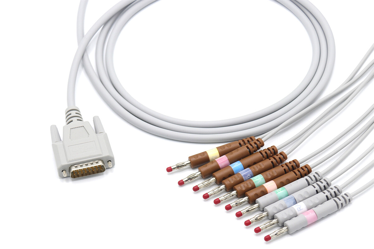 Edan 01.57.107048 Compatible 15 pin 10 Leads EKG Cable Banana -Special Order