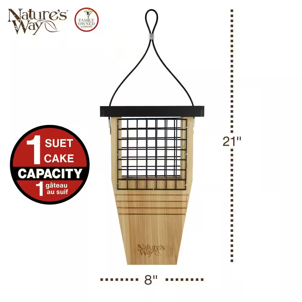Cedar Tail Prop Suet Feeder 1 Cake