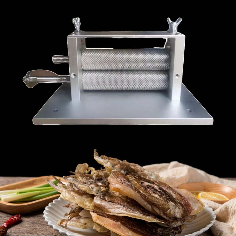 Dried Squid Embossing Machine, Practical Hand Crank Manual Embossing Rolling ...