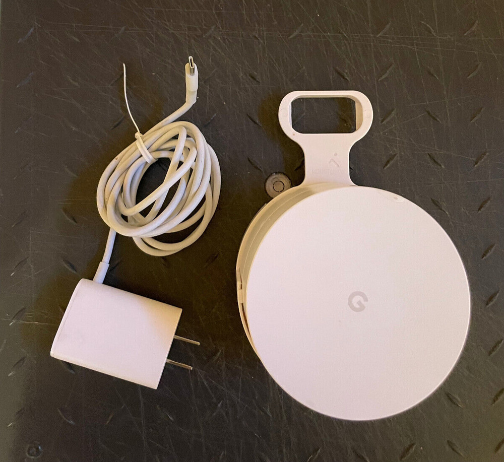Google Bundle WiFi Model AC-1304 Mesh w/Power Cord & wall Mount Bracket Working