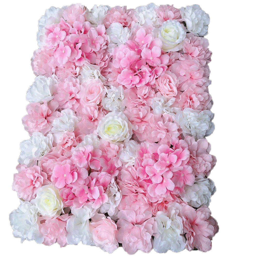 12PCS Artificial Flower Wall Panel Artificial Flower Wall Floral Backdrop Decor