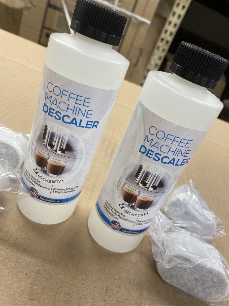 (4+4) 4-Use Coffee Machine Descaling Solution Plus 4 Filters