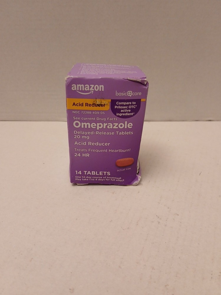 Amazon Basic Care Omeprazole Delayed Release 14 Tablets 20 mg