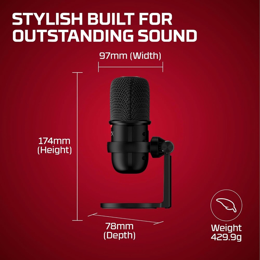 Hyperx Solocast – USB Condenser Gaming Microphone, Black