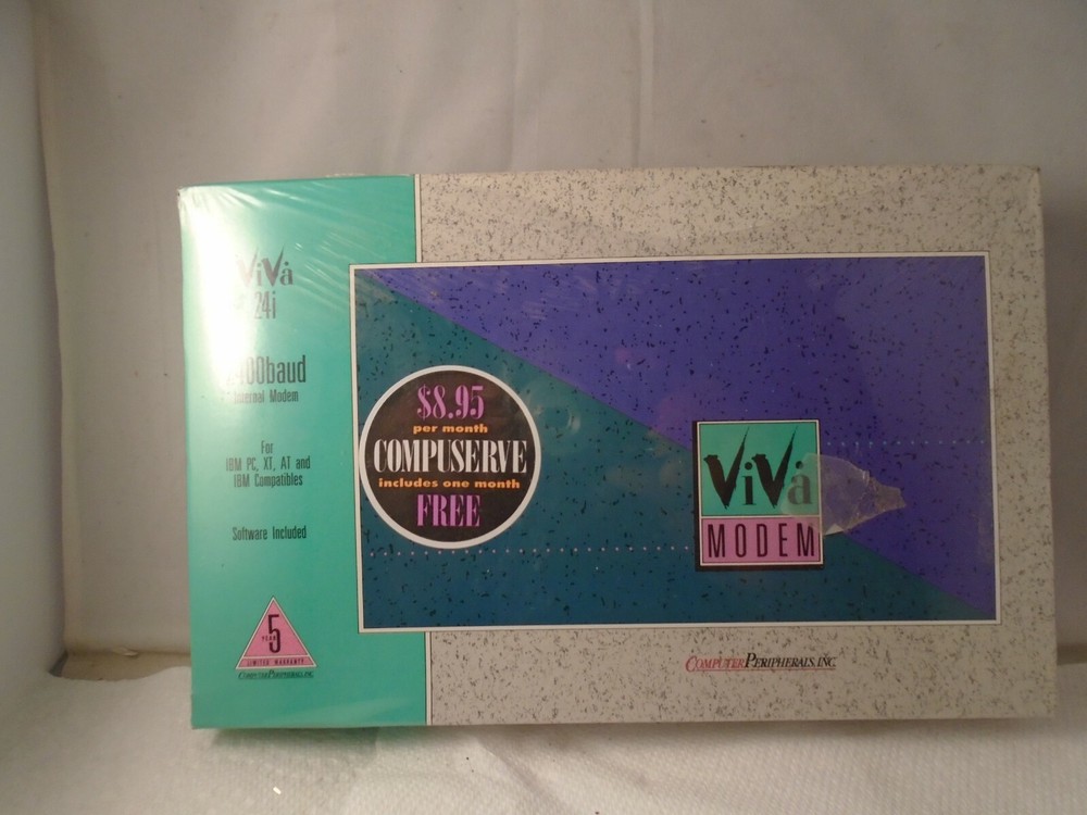 Computer Peripherals Inc Viva 24iv2400baud internal modem for IBM PC, XT, AT