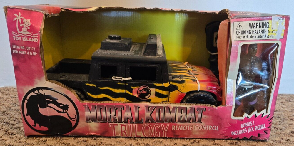 1998 Mortal Kombat Remote Control Jeep With Jax Figure