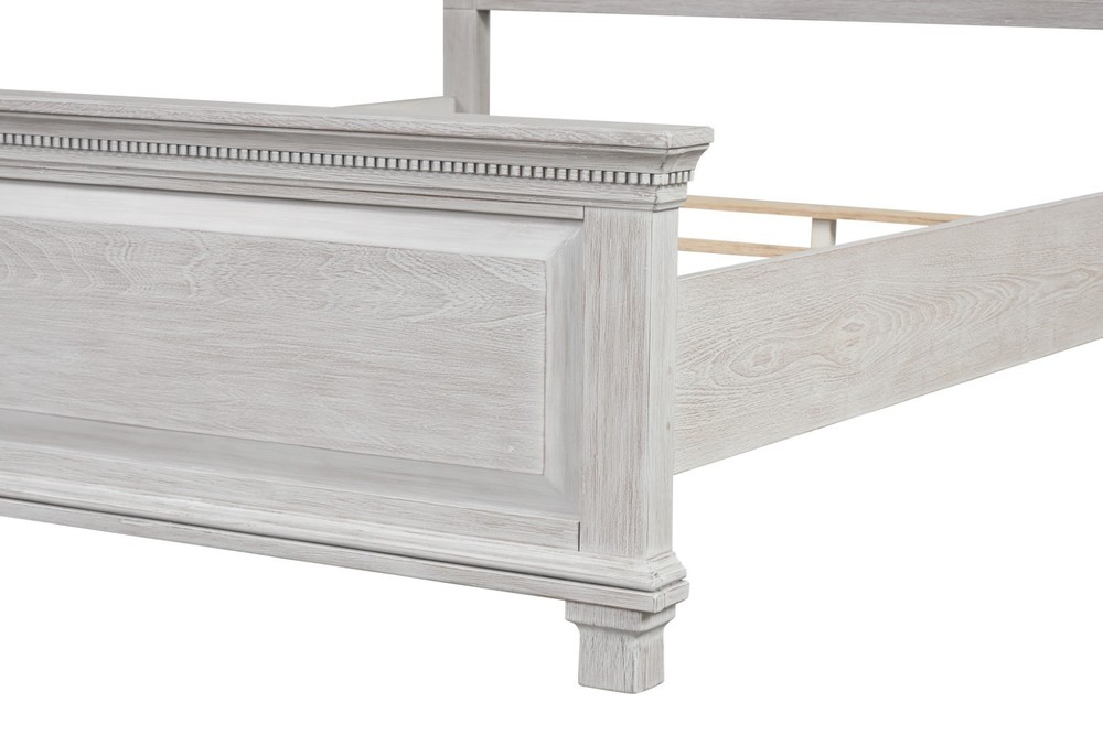 Transitional Style Eastern King 1pc Bed Set Weathered Gray Finish