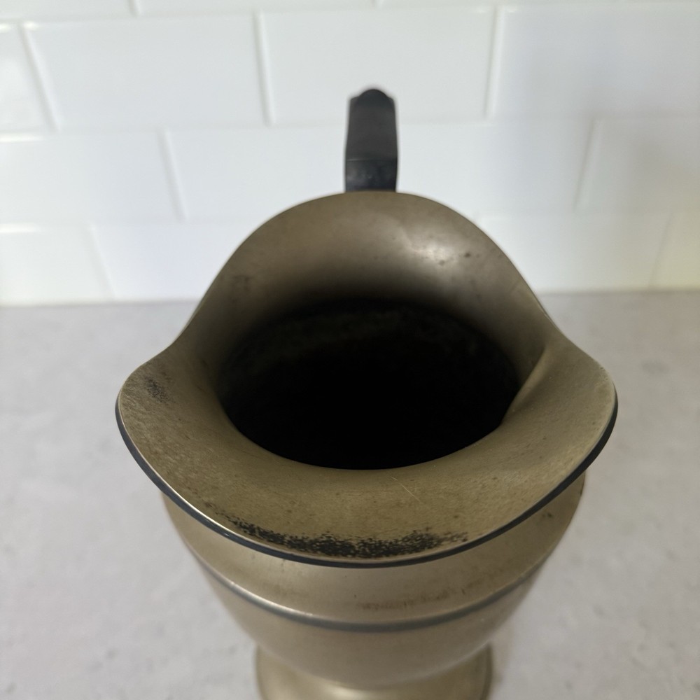 Queen City Silver Co SHEFFIELD Nickel Silverplate Copper? Two Tone Pitcher