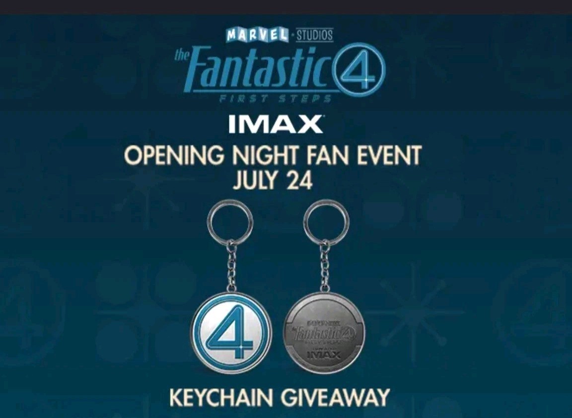 Fantastic 4 Movie (2025) Keychain From IMAX Opening Night 07/24/25 Regal Four