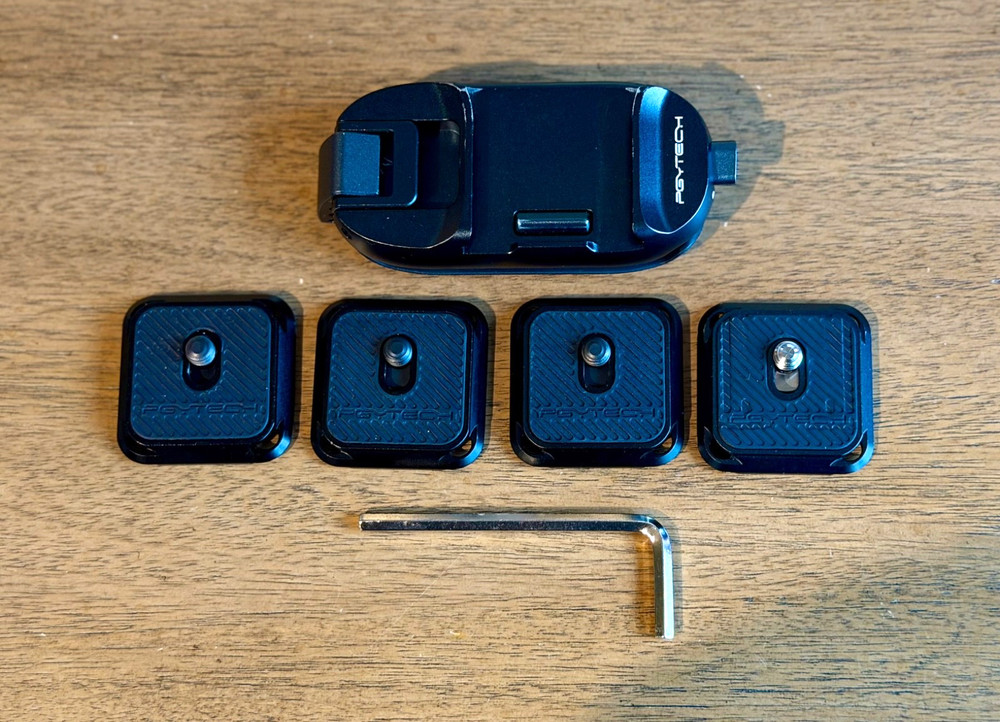 PYGTECH Beetle Camera Clip with Plate Quick Release System (4) Snaplock Plates