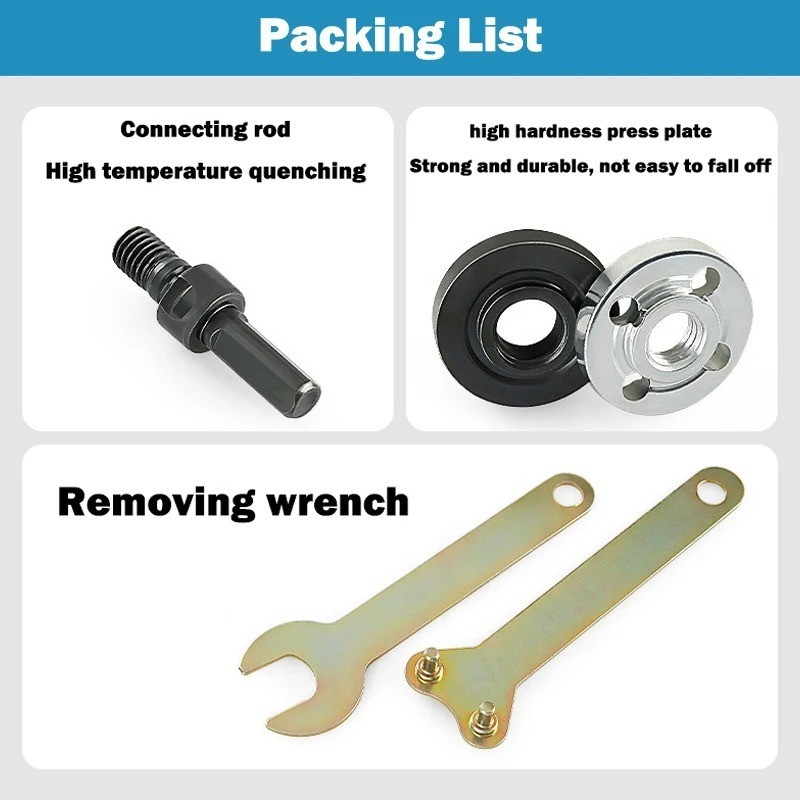 Conversion 10mm Angle Grinding Adapter Connecting Rod Kit For Metal Deburring