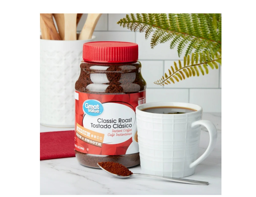 3 PACK Great Value Classic Medium Roast Instant Coffee, 12 oz