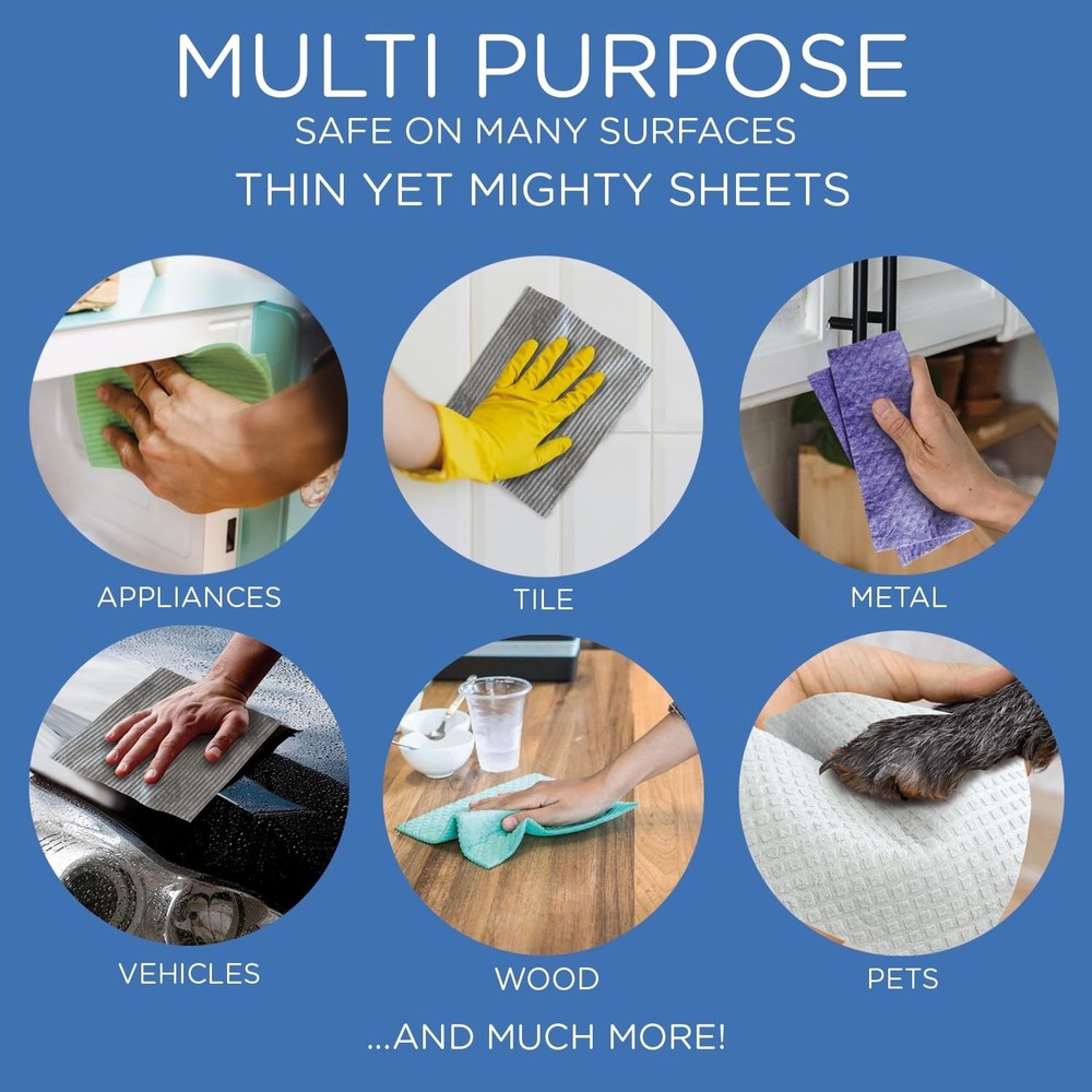 Swedish Dishcloths for Kitchen XL, 30 Sheet Roll, Biodegradable & Compostable...