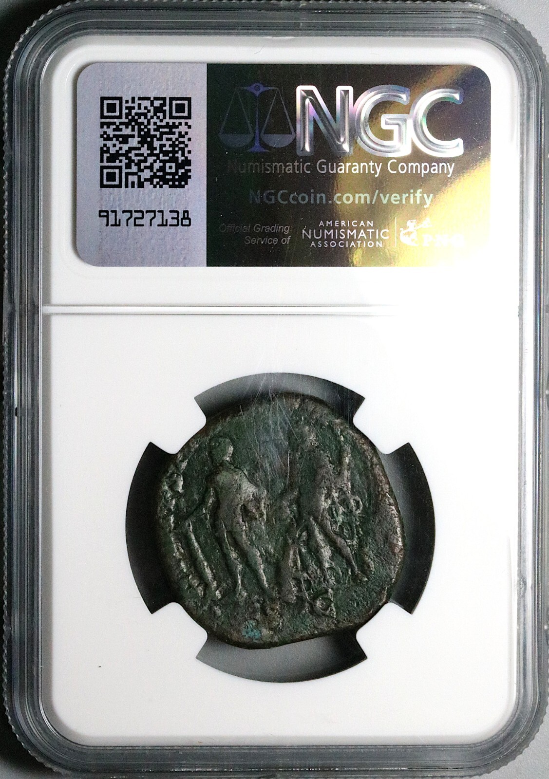 194 NGC VG Septimius Severus Sestertius Rare Hercules Bacchus Niger (23110801C)