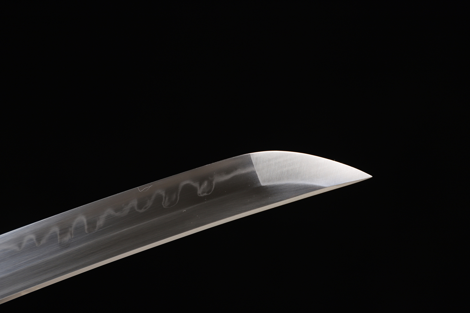 Black T10 Steel Clay Tempered Japanese Samurai Short Sword Real Hamon 20'' Tanto