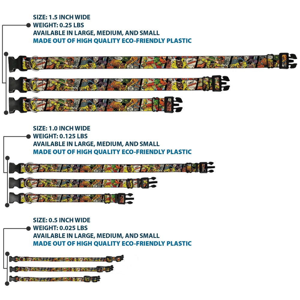 MARVEL COMICS Plastic Clip Collar 5-Classic Luke Cage Comic Scene Blocks NARROW-