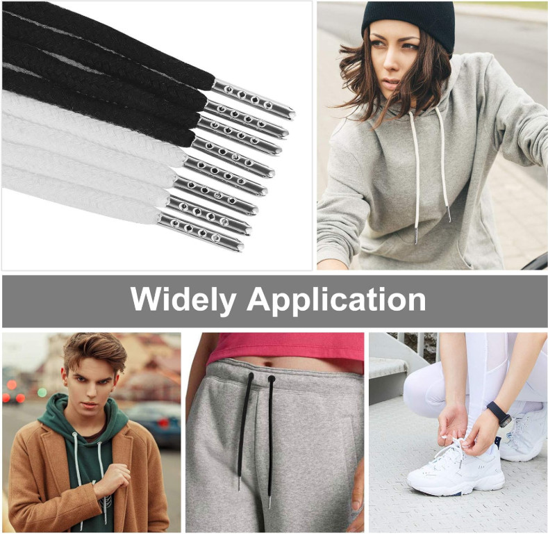 12PCS Drawstring Cord, 57 Inch Drawstring for Sweatpants, Drawstrings Replacemen