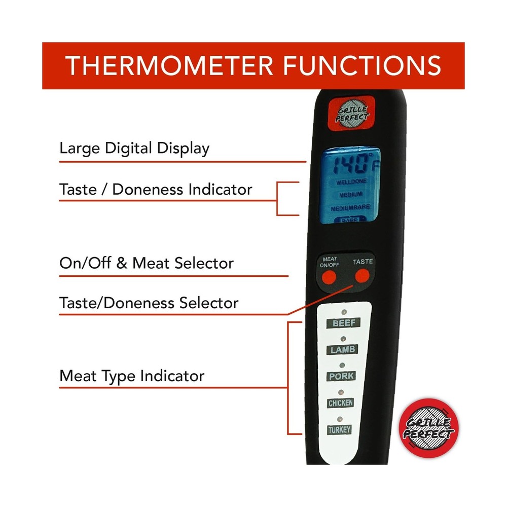 Digital Meat Thermometer Fork for Grilling and Barbecue Fast Read E... Fast Ship
